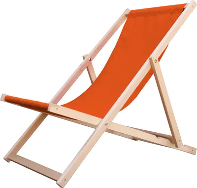 Produktbild von Liegestuhl Strandliege Sonnenliege Gartenliege Holz Liege Holzstrandliege120kg Orange