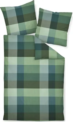 Produktbild von Janine Design Feinbiber Bettwäsche-Garnitur DAVOS 65131 Farbe grünblau-06 Größe 135x200 + 80x80cm