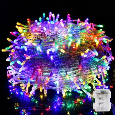 Fairy Lichterkette 6 m 40 LED batteriebetrieben bunt