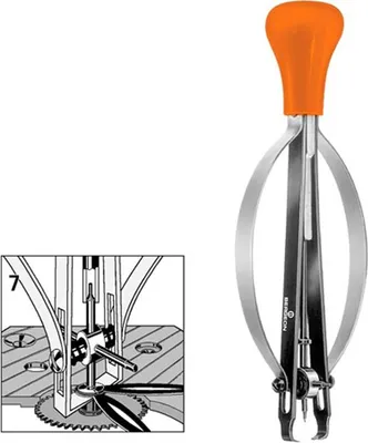 Obrázok produktu pre Bergeon 30671-7 Ručný Odstraňovač Presto 7 s Rúžnymi Prstami Kanónovými