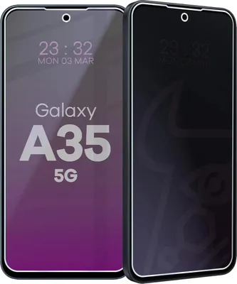 Produktbild von Hybridglas mit Privatschutzfilter für Galaxy A35 5G, Bizon Glass Mule Shadow, Matt