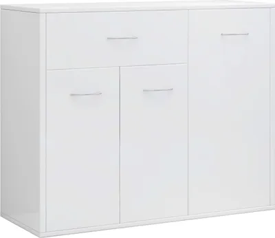 Zdjęcie produktu dla vidaXL Kredens biały wysoki połysk 88x30x70 cm materiał drewnopochodny