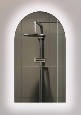 Obrázok produktu pre BD ART Nástenné zrkadlo Kúpeľňové zrkadlo polovičný ovál 50x90 cm s LED osvetlením Farba svetla studená biela 4200K, IP44 Horizontálne a vertikálne zrkadlo Zrkadlo veľké