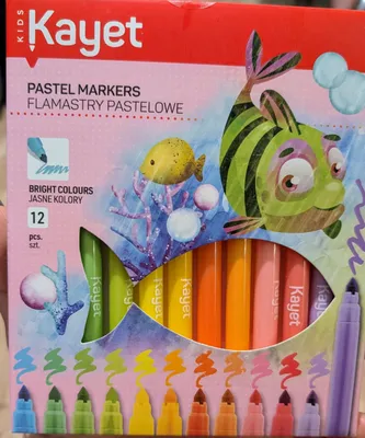 Produktbild von Kayet Filzstifte Pastellfarben 12 Stück Kreativ Set