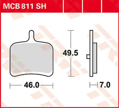 Produktbild von TRW Lucas Sinterbelag MCB811SH