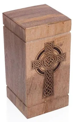 Productafbeelding van Solidchoice - Handgegraveerde Houten Urn voor As