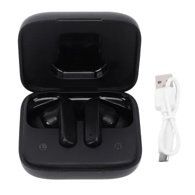 Obrázek produktu pro Sluchátka s překladačem Bluetooth 5.4 s nabíjecím pouzdrem, integrovanou aplikací, potlačením hluku, podporou 74 jazyků a 70 přízvuků, černá