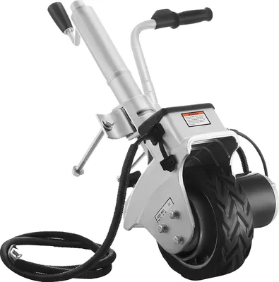 Zdjęcie produktu dla Zmotoryzowany wózek do holowania przyczep, 12 V, 350 W, udźwig 5000 funtów, opony pneumatyczne 8", regulowana wysokość zacisku 12,6–16,5 cala