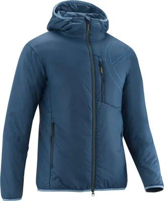 Edelrid Dreamcatcher Isolationsjacke in Blau; mit Kapuze und Reißverschluss; für Herren.