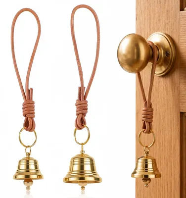 2 goldene Hängeglocken, Retro-Türklingel, Weihnachtsdeko