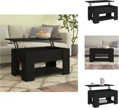 Produktbild von vidaXL Couchtisch Schwarz 79x49x41 cm Holzwerkstoff -  Couchtische