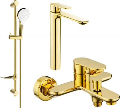 Produktbild von Mexen Milo DF05 Badewannenset, Gold - 71313DF05-50