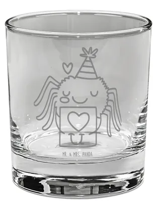 Produktbild von Mr. & Mrs. Panda Cocktailglas Spinne Agathe Brief - Transparent - Geschenk, Liebespaar, Longdrinkglas, Verliebt, Treuetest, Ich Liebe Dich, Glas für Gin, Tumbler, gravur