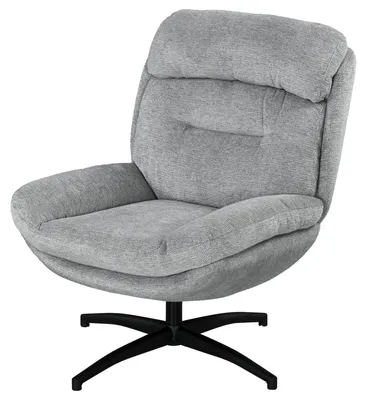 Produktbild von HOMCOM Sessel Drehbar Loungesessel mit Wasserabweisend Chenille-Optik Grau
