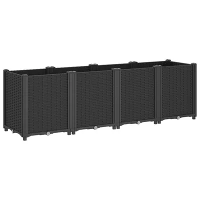 Produktbild von vidaXL Pflanzkübel Schwarz 160x40x53 cm PP