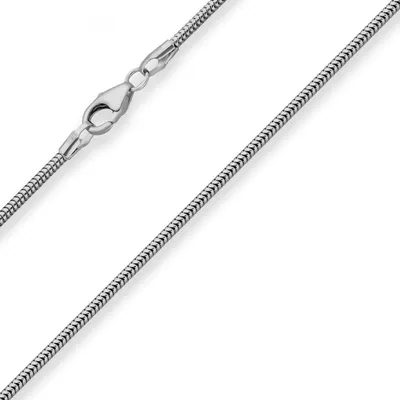 Produktbild von 1,6mm Schlangenkette Kette Collier Halskette aus 925 Silber rhodiniert 45cm