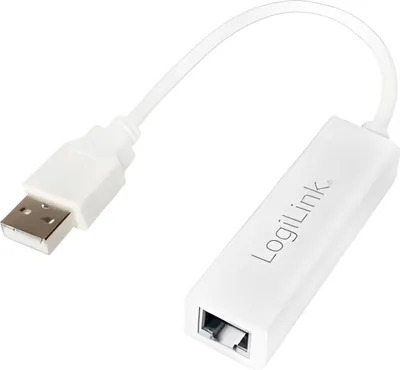 Produktbild von LogiLink USB 2.0/Fast-Ethernet-Adapter weiß