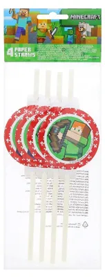 Obrázok produktu pre Slamky na pitie Minecraft | 4 kusy