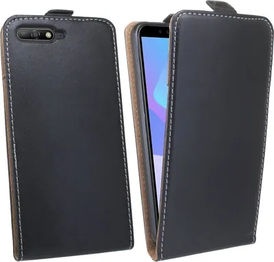 Zdjęcie produktu dla Huawei Y6 2018 Etui na telefon komórkowy Składane etui na smartfon Czarny