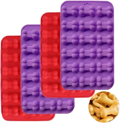 Produktbild von Silikonformen in Knochenform, 18 Mulden, lebensmittelecht, BPA-frei