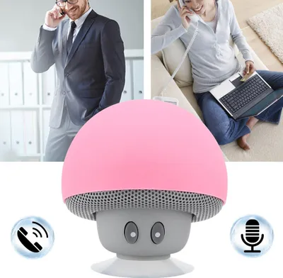 Obrázok produktu pre Mini Bluetooth bezdrôtový prenosný reproduktor s funkciou prísavky (ružový)