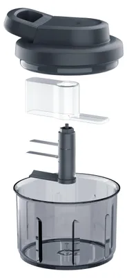 Produktbild von Zyliss E910074, Grau, Transparent, Polyoxymethylen (POM), Polypropylen (PP), Styrol-Acrylnitril (SAN), Edelstahl, 0,8 l, 141 mm, 147 mm