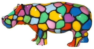 Produktbild von Design Nilpferd Figur Statue Skulptur Figuren Skulpturen Dekoration Deko Neu