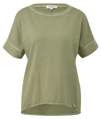 Produktbild von s.Oliver T-Shirt 'T-Shirt mit Garment Dye', 2177157, 7900 Green, Gr. 40