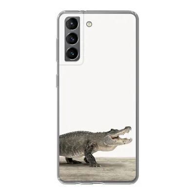 Produktbild von MuchoWow® Handyhülle Schutzhülle Hülle für Samsung Galaxy S21 Kinder - Krokodil - Junge - Kinder - Mädchen Silikon Softcase Handy Hülle - Softcase