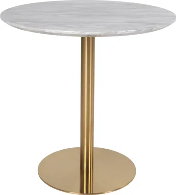 Produktbild von Esstisch >Bolzano< in Weiss, Marmor - 90x75x90cm (BxHxT)