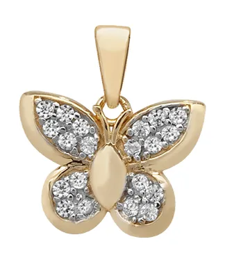 Produktbild von Schöner 9 Karat (375) Gold Damen - Anhänger mit Zirkonia - 16mm*15mm; TRS10691