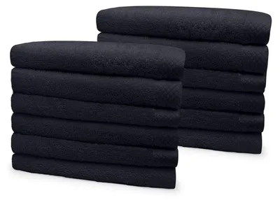 Produktbild von Eleganzzz Frottee-Handtuch 50x100cm – Schwarz – 50x100 – 100% Baumwolle – saugstark