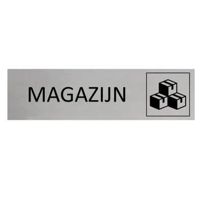 Produktbild von CombiCraft Aluminium Türschild mit Magazijn  165x45mm
