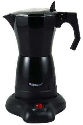 Rossner 4420 Elektrischer Espressokocher, 300 ml, 6 Tassen, 480 W