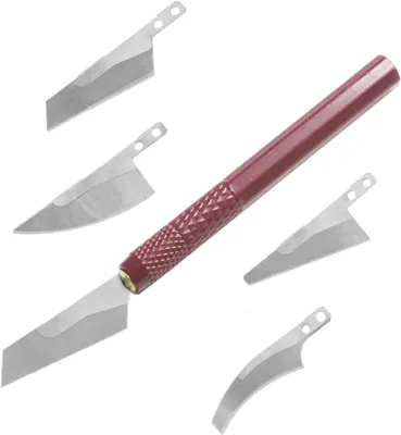 Image de Mini scie à main pour modélisme, avec 4 lames de scie pour travaux de bricolage, scie en acier de précision, idéale pour les loisirs et les travaux manuels
