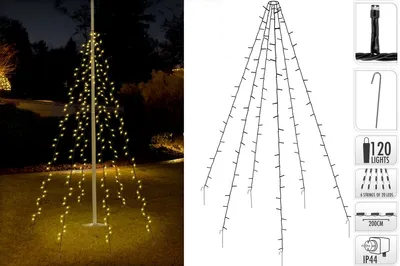 Obrázok produktu pre 120 LED osvetlenie stožiara - vianočný stromček