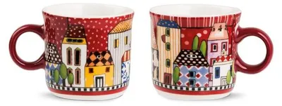 Immagine prodotto di EGAN Set di 2 mini tazze "Paese Mio" rosso 90 ml