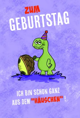 Produktbild von Geburtstag Humor Karte mit Briefumschlag Schildkröte