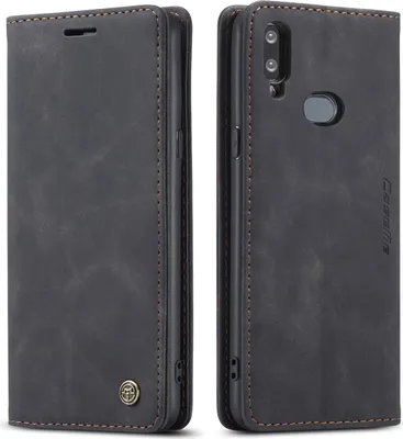 Image de Galaxy A10S Case, RetroPolyuréthaneLeather Case, Card Pockets, Magnetic Closure, Case with Stand Function for Samsung Galaxy A10S Black