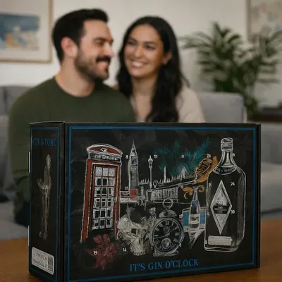 Produktbild von Gin Tasting Set – 24 Originale Gin Miniaturen | Premium Probierset aus 24 Gins | Gin Adventskalender Entdecke Deinen Lieblings-Gin