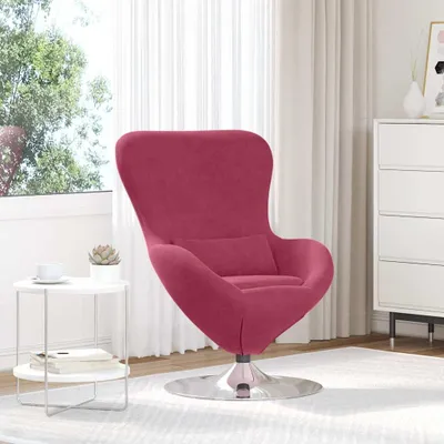 Immagine prodotto di Poltrona girevole - Poltrona relax - Poltrona - Poltrona da lounge - Poltrona reclinabile - Colore bordeaux, senza poggiapiedi