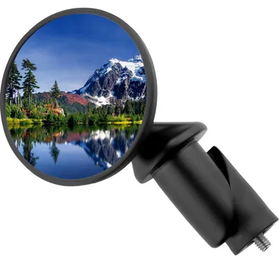 Productafbeelding van Fietsspiegel - Stuureind - Aluminium - Zwart - 45 mm