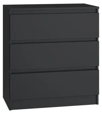 Obrázek produktu pro Topeshop M3 CZERŃ, Černá, 3 zásuvka/zásuvek, Dřevotřískové desky, Jednobarevný, Moderní, Dřevotřískové desky