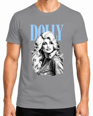 Produktbild von Dolly Parton Country Musik Legende Vintage Retro Fan Sängerin Herren T-Shirt, Grau, M
