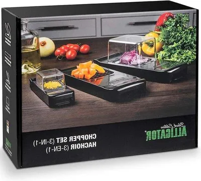 Obrázek produktu pro Multifunkční kráječ zeleniny – 3 vyměnitelné nože – bez BPA – černý – rozměry krájení 3 x 3 mm, 6 x 6 mm, 12 x 12 mm – kráječ zeleniny