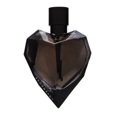 A perfume bottle with a heart-shaped design.