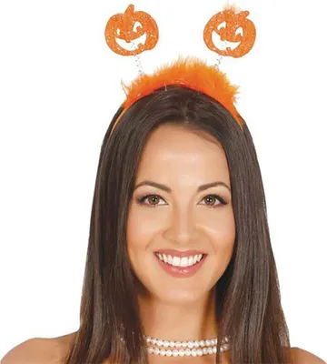 Produktbild von Orangefarbenes Kürbis-Halloween-Ball-Party-Stirnband