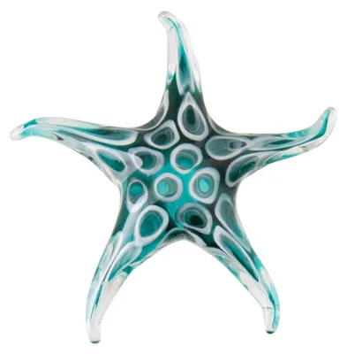 Image de Papier à lettres avec des motifs d'étoiles de mer - Verre - Turquoise