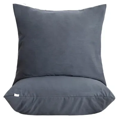 Produktbild von HOMLA MAISY Mikrofaser-Kissenbezügen grau 40x40 cm, 2er-Set