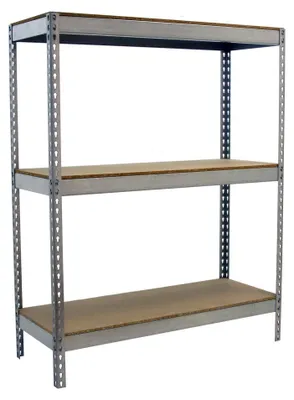 Zdjęcie produktu dla Półka bezśrubowa Simonforte 1504-3 Płyta wiórowa 1500 Ocynkowana/drewno Ocynkowana/drewno 1500x1500x450 – Simonrack